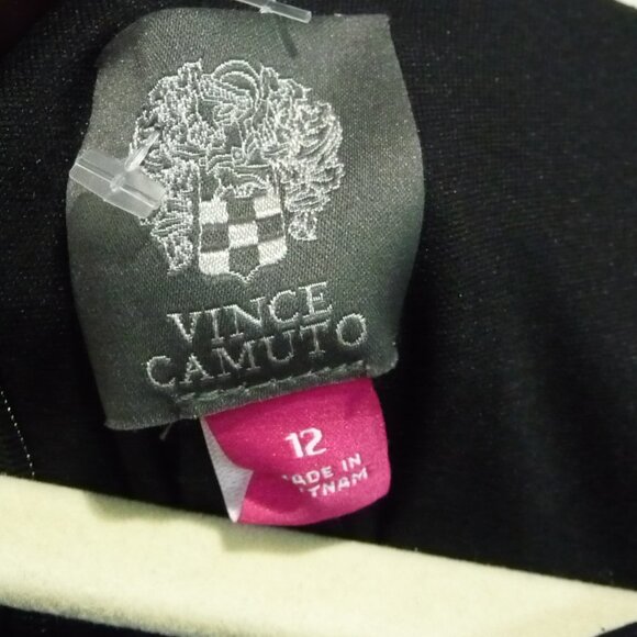 VINCE CAMUTO BLACK GLITTER DRESS SIZE 12 - Picture 4 of 5